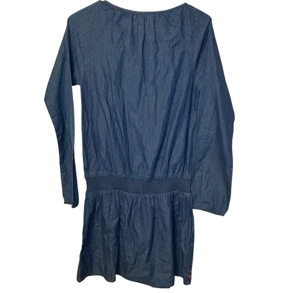 Lucky Brand Denim Aztec Embroidered Dress Girls Size 16 - Picture 2 of 6